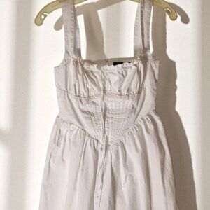 Forever 21 White Cottagecore Mini Dress – Size Small, Empire Waist